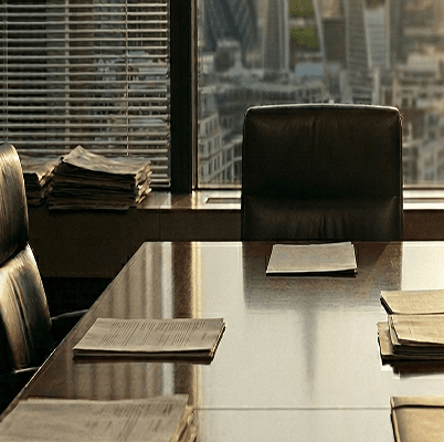 Office desk with papers
